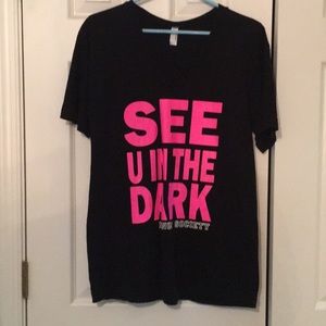 American Apparel Band Vneck T-shirt Unisex Medium